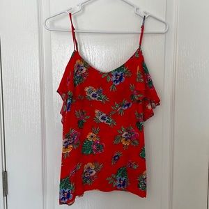 Orange Floral Top